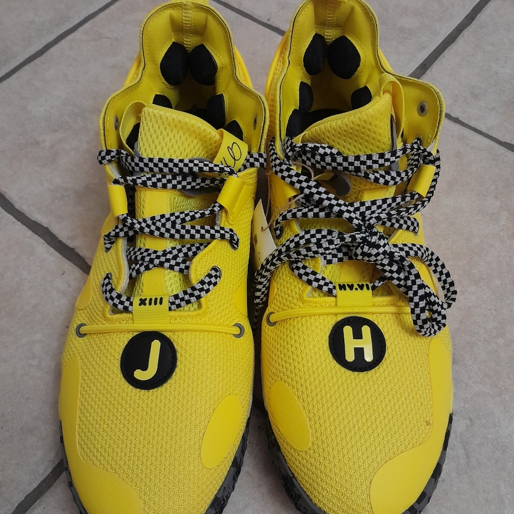 James harden vol 6 all yellow men's basketball shoes size 12 nwt
